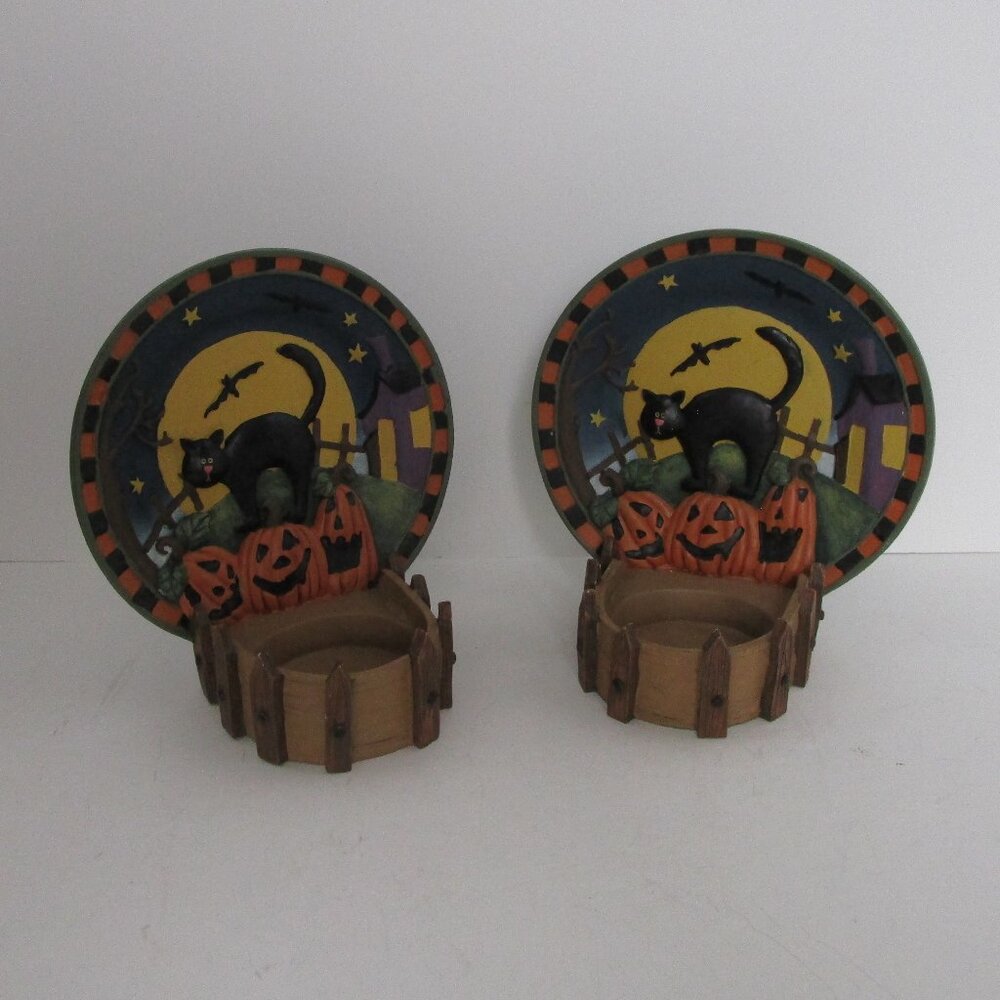 molded resin candle holders